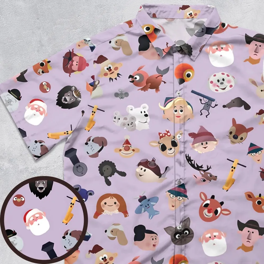 Iconography Rudolph the Red-Nosed Reindeer Button Down Shirt - 1