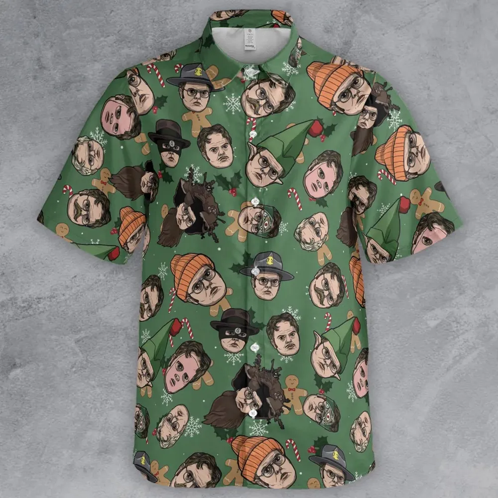 Dwight In Every Holiday The Office Button Down Shirt - 2