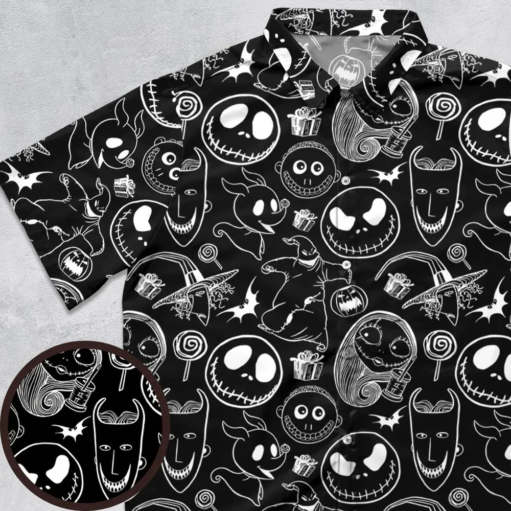 Pumpkin King The Nightmare Before Christmas T Button Down Shirt - 1