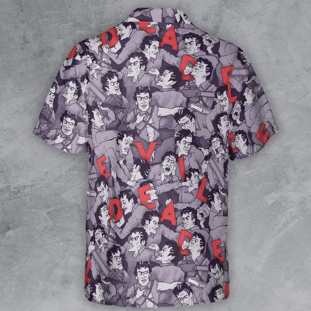 Chainsaw Evil Dead  Seamless Button Down Shirt - 3