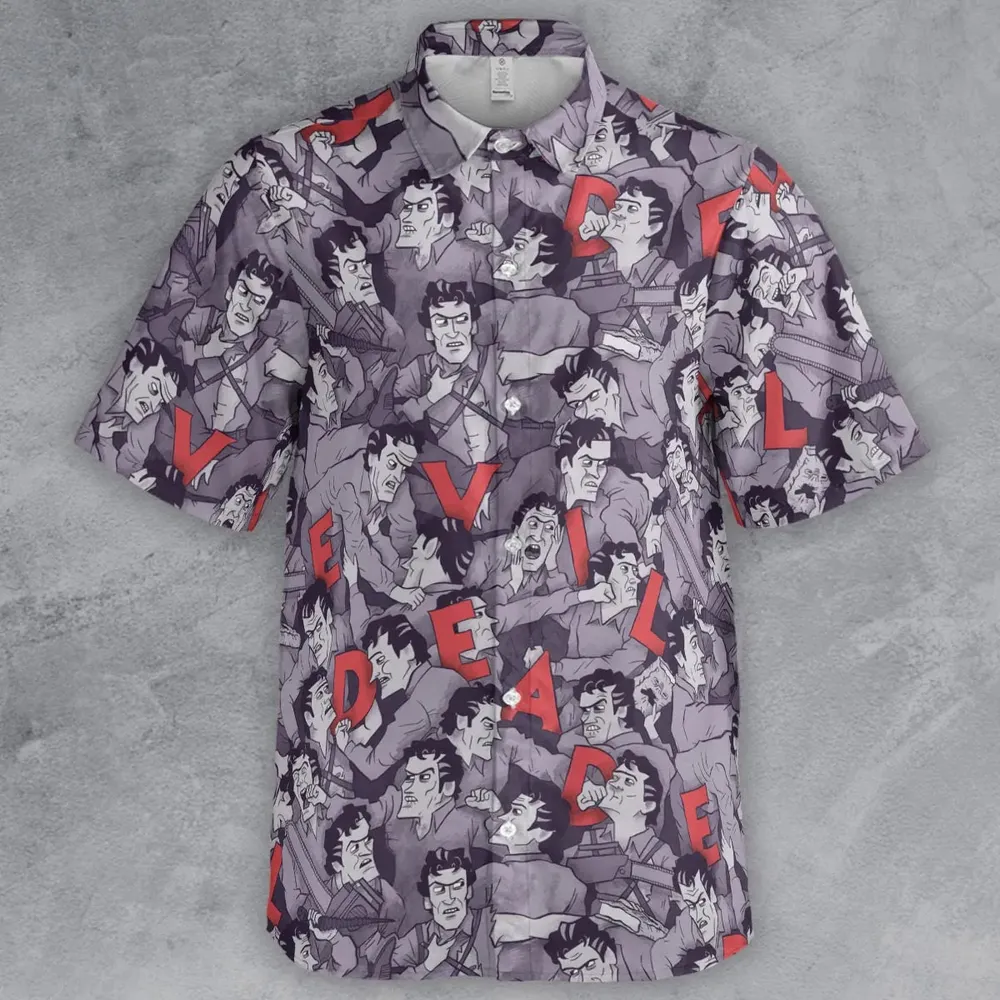 Chainsaw Evil Dead  Seamless Button Down Shirt - 2