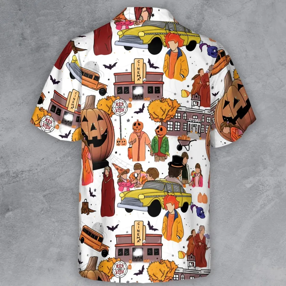 Fall Season Halloweentown Button Down Shirt - 3