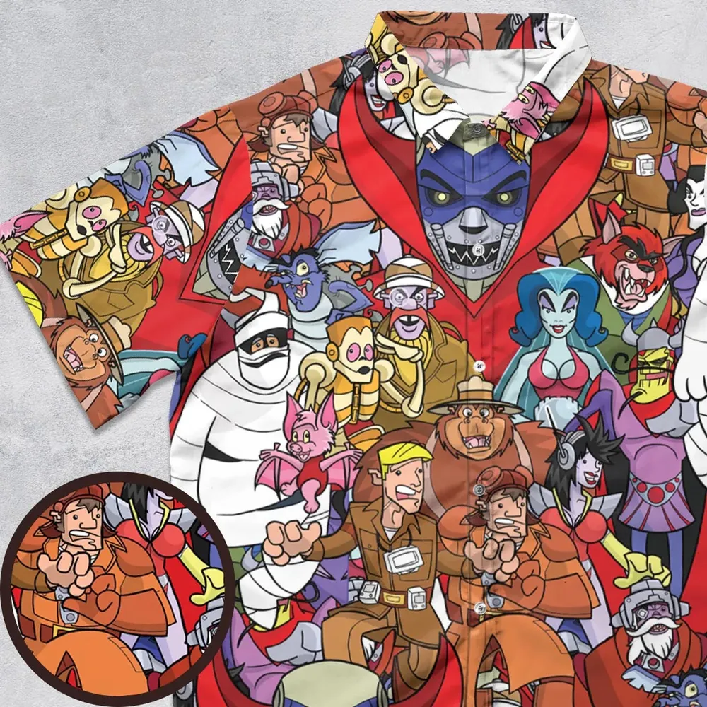 Ghostbusters Animated Series Characters Button Down Shirt - 1
