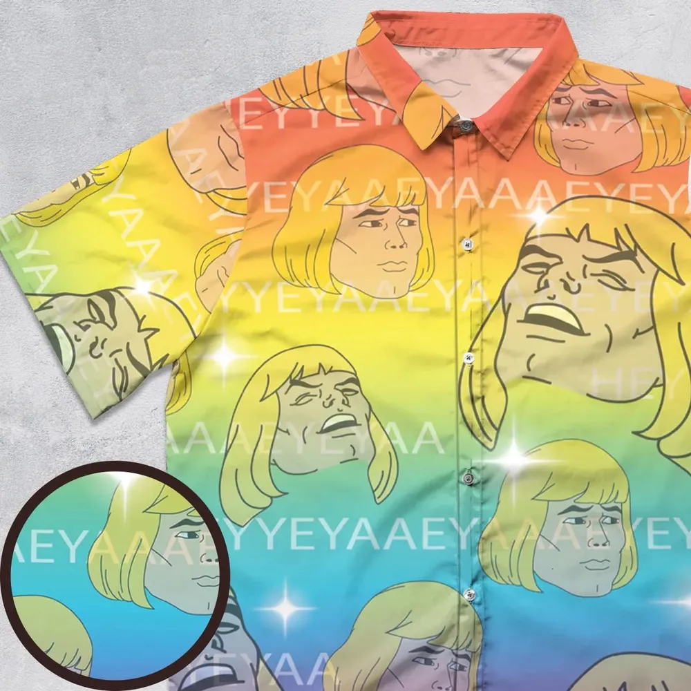 HEYYEYAA He-Man MOTU Button Down Shirt - 1
