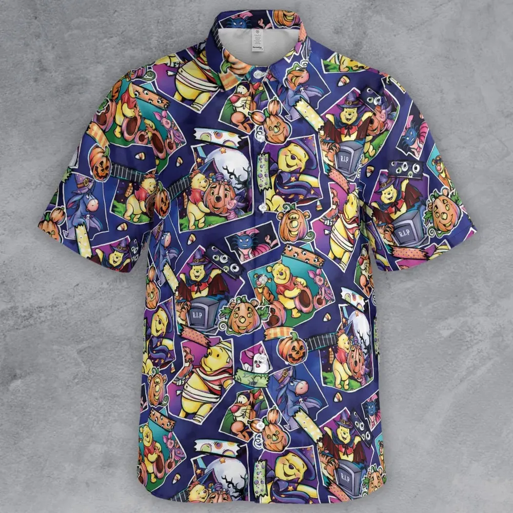 Pooh Bear Halloween Button Down Shirt - 2