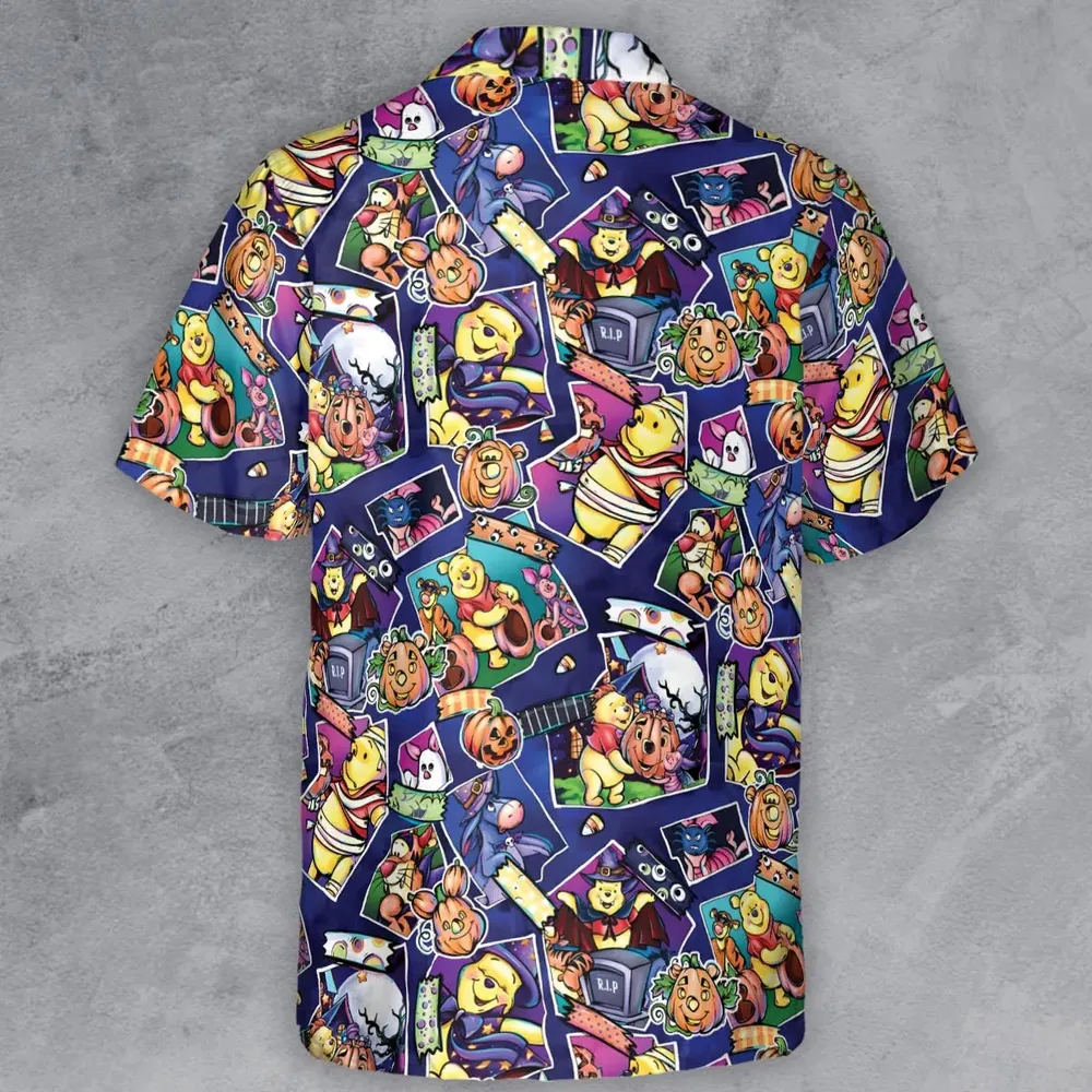 Pooh Bear Halloween Button Down Shirt - 3