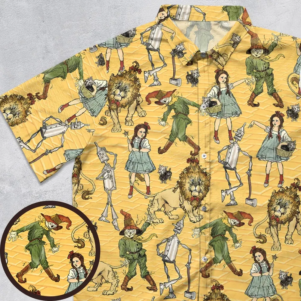 Magic Of Oz Characters Pattern Button Down Shirt - 1