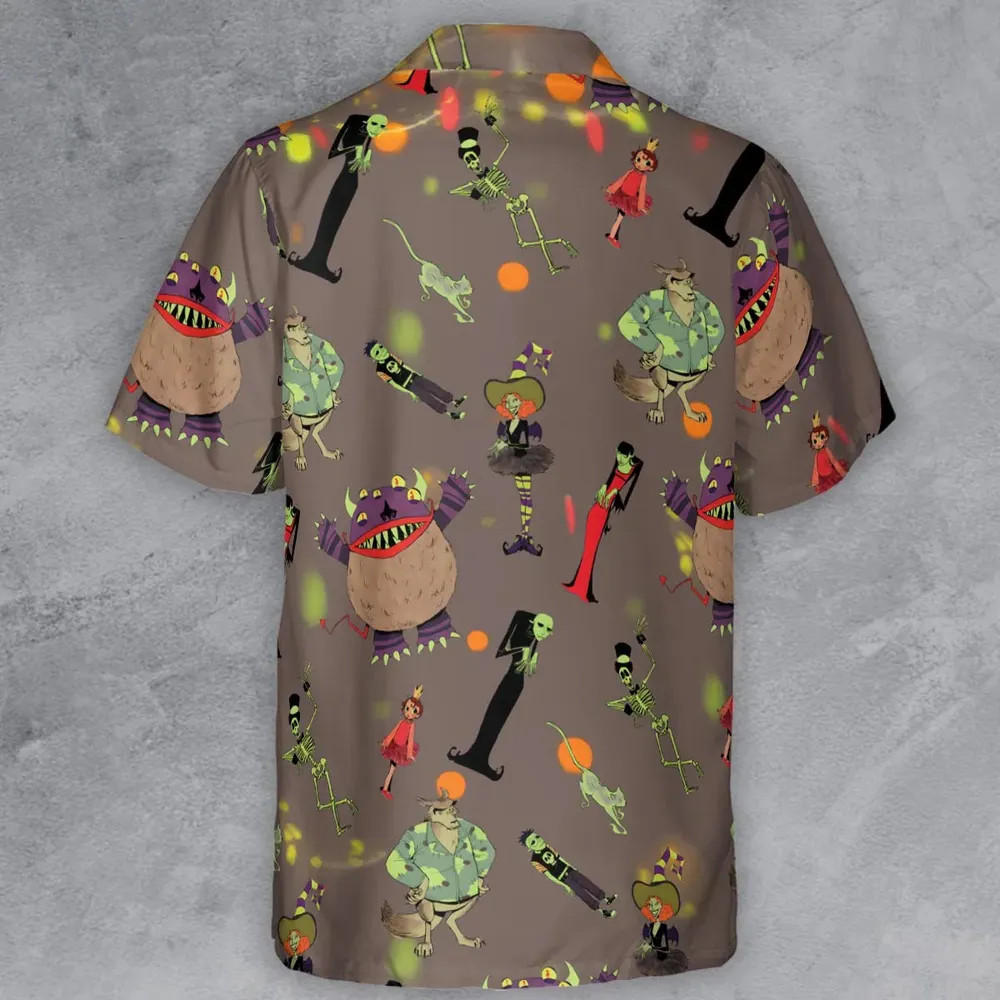 Scary Godmother Characters Button Down Shirt - 3