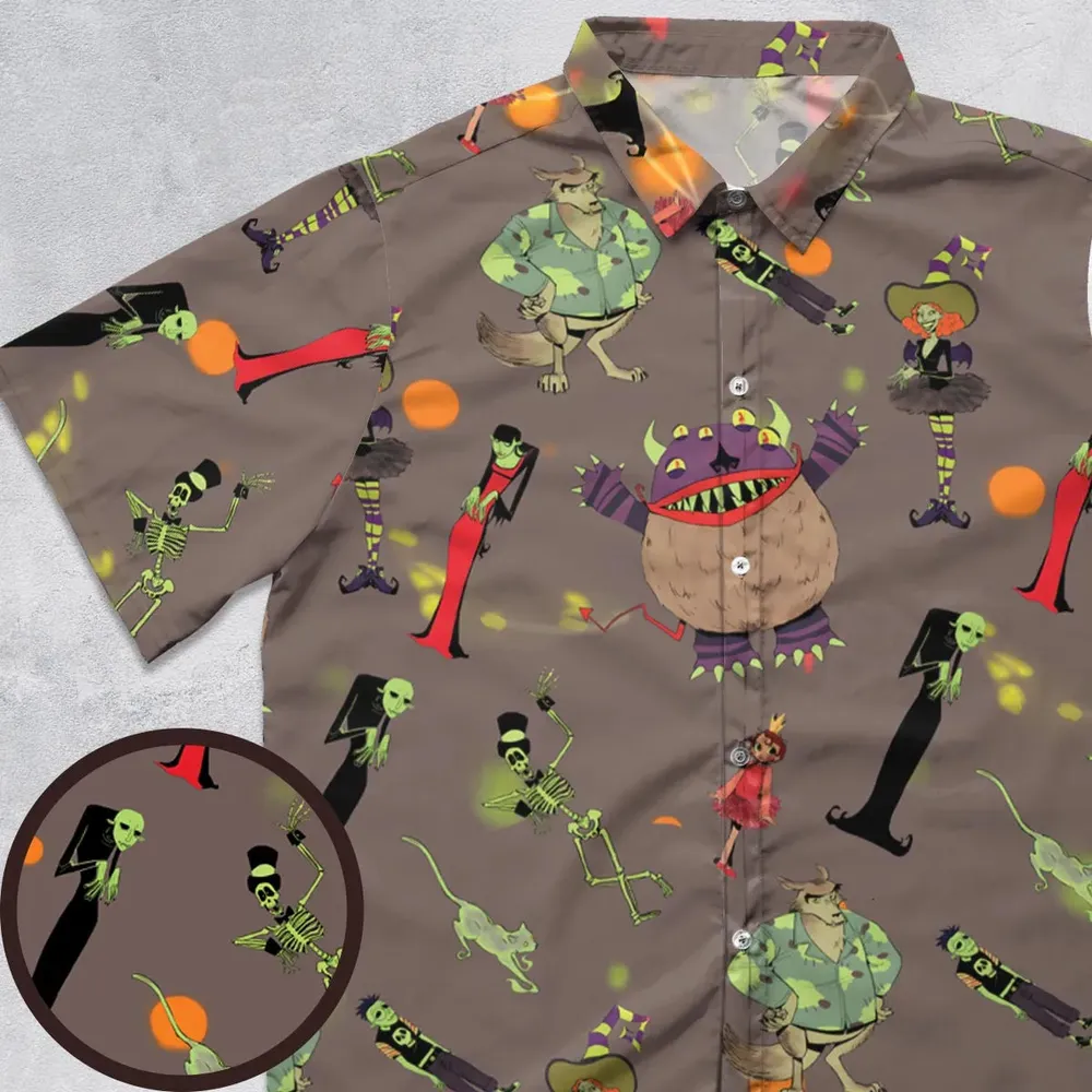 Scary Godmother Characters Button Down Shirt - 1