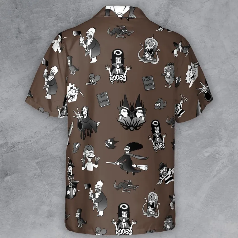 Treehouse of Horror The Simpsons Button Down Shirt - 3
