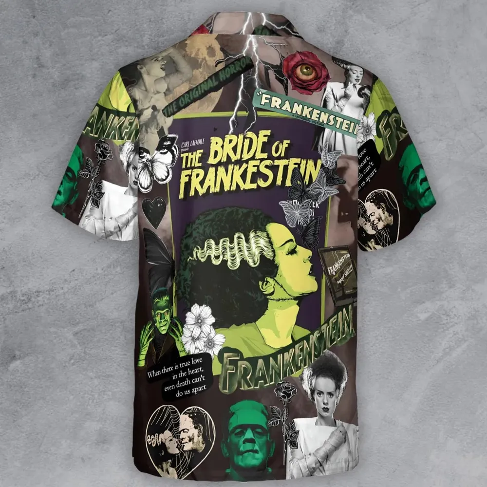 Vintage Bride Of Frankenstein Button Down Shirt - 3
