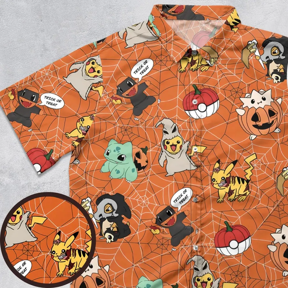 Pokeween Pokemon Button Down Shirt - 1