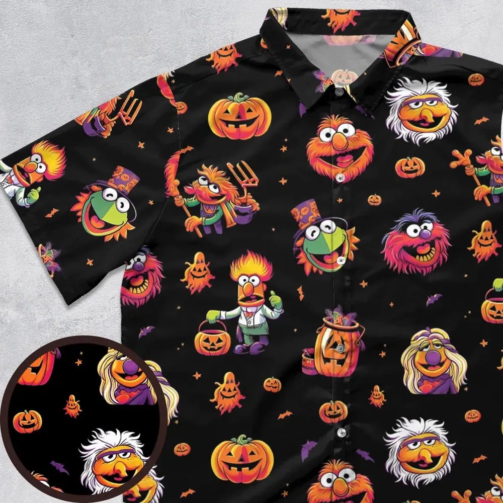 Halloween Muppets Button Down Shirt - 1