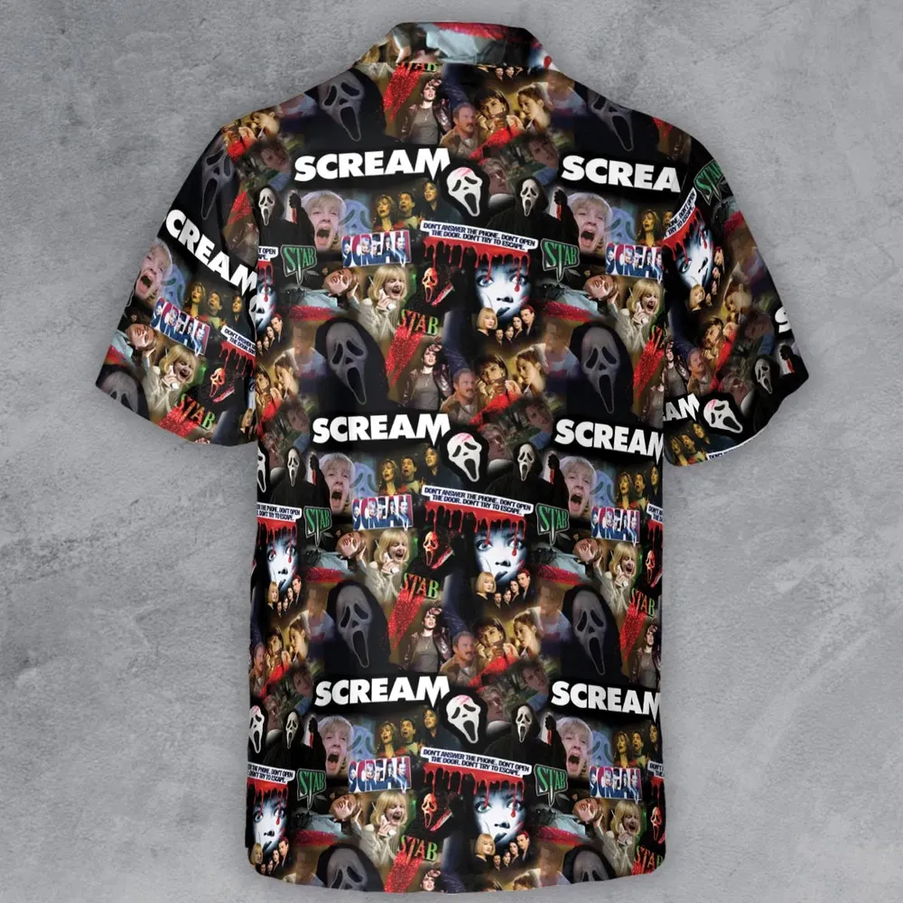 Slasher Chic Scream Button Down Shirt - 3