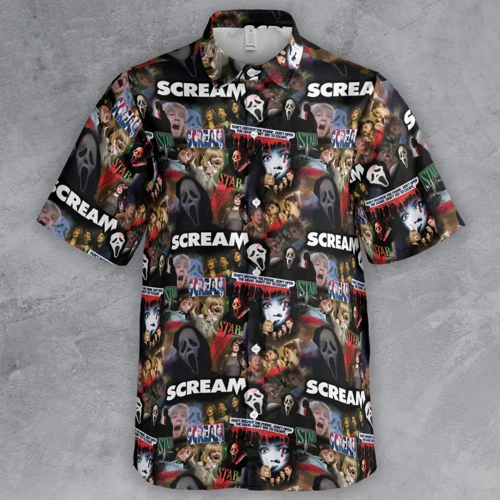Slasher Chic Scream Button Down Shirt - 2