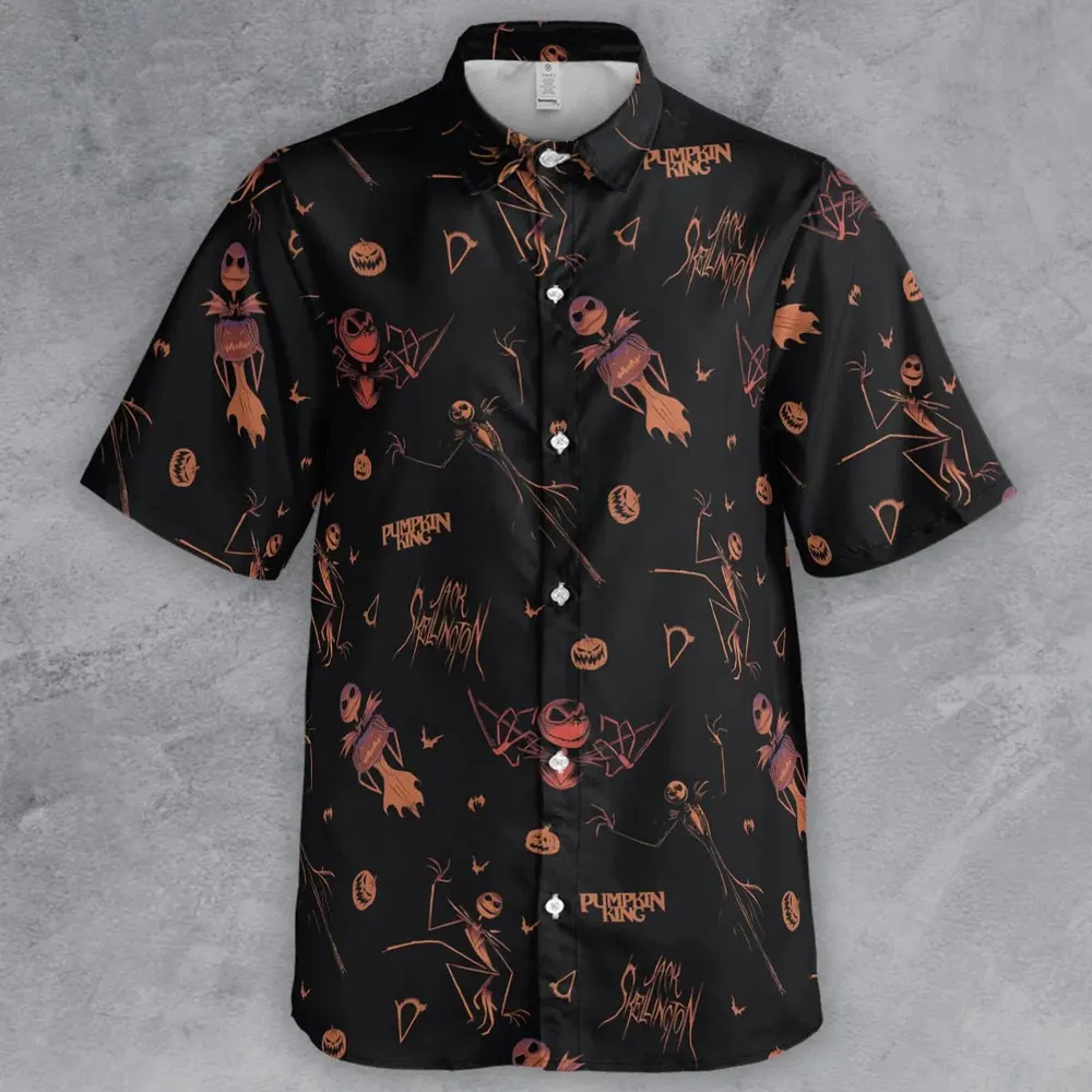 Pumpkin King Jack Skellington Button Down Shirt - 2