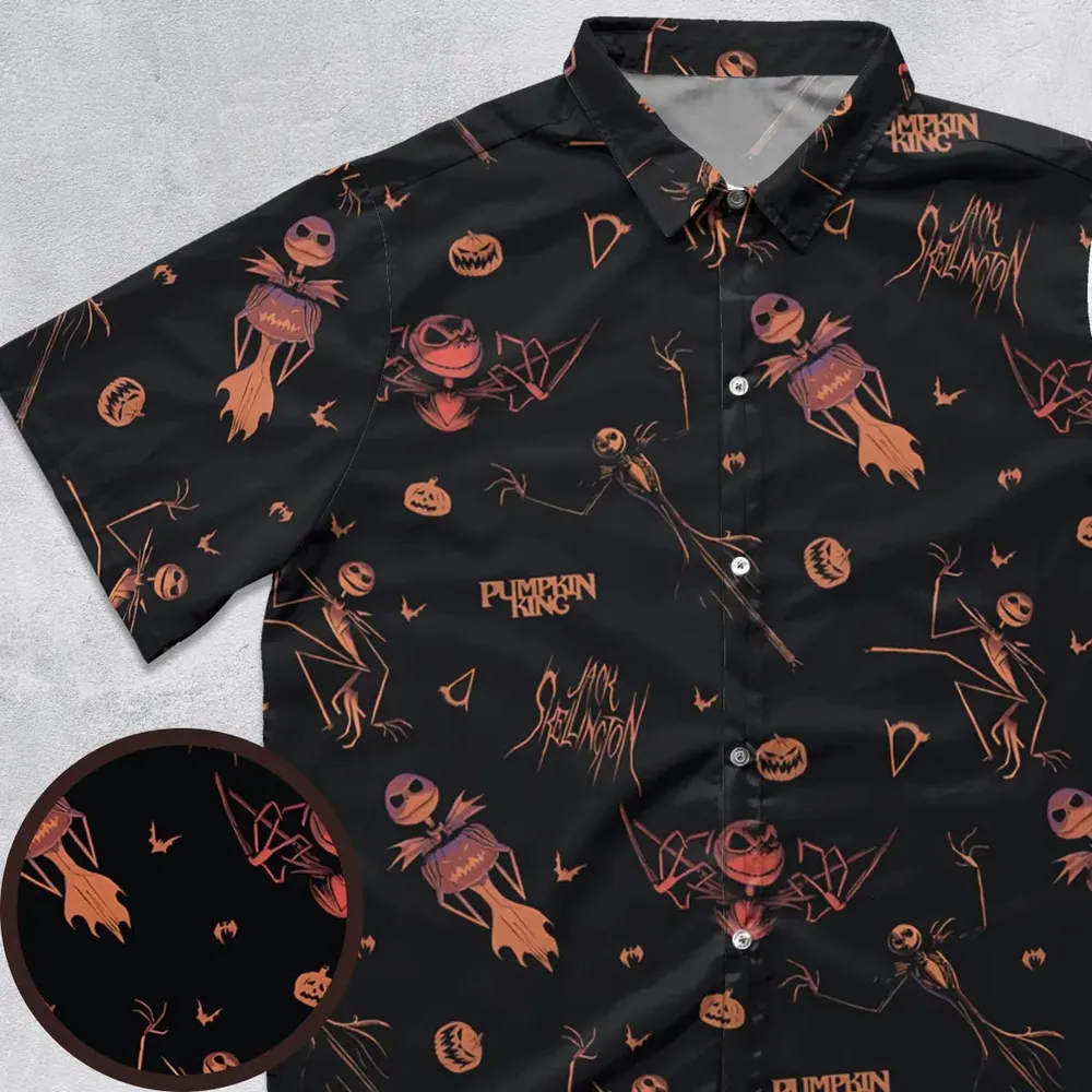 Pumpkin King Jack Skellington Button Down Shirt - 1