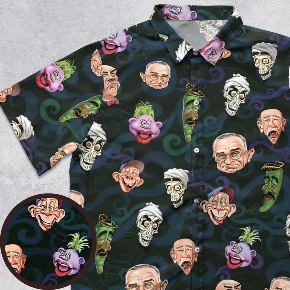 Puppet Comedy Characters Button Down Shirt - 1