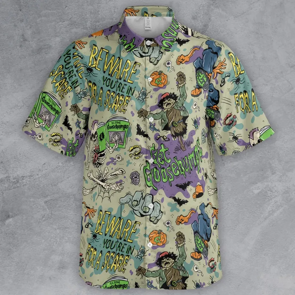 Beware You're In For A Scare Goosebumps Button Down Shirt - 2