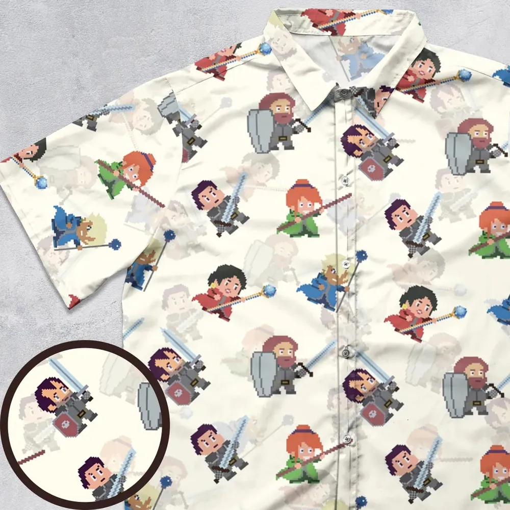 Pixel Fantasy Final Fantasy Button Down Shirt - 1