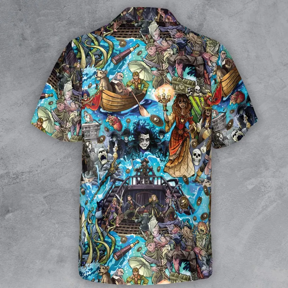 Travel And Fight Pirates of the Caribbean Button Down Shirt - 3