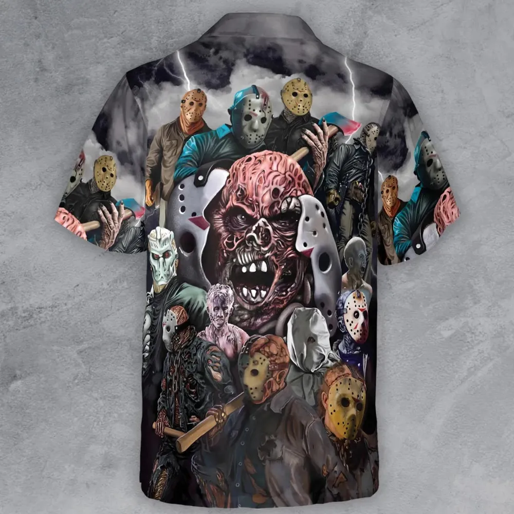Jason Voorhees Evolution Button Down Shirt - 3
