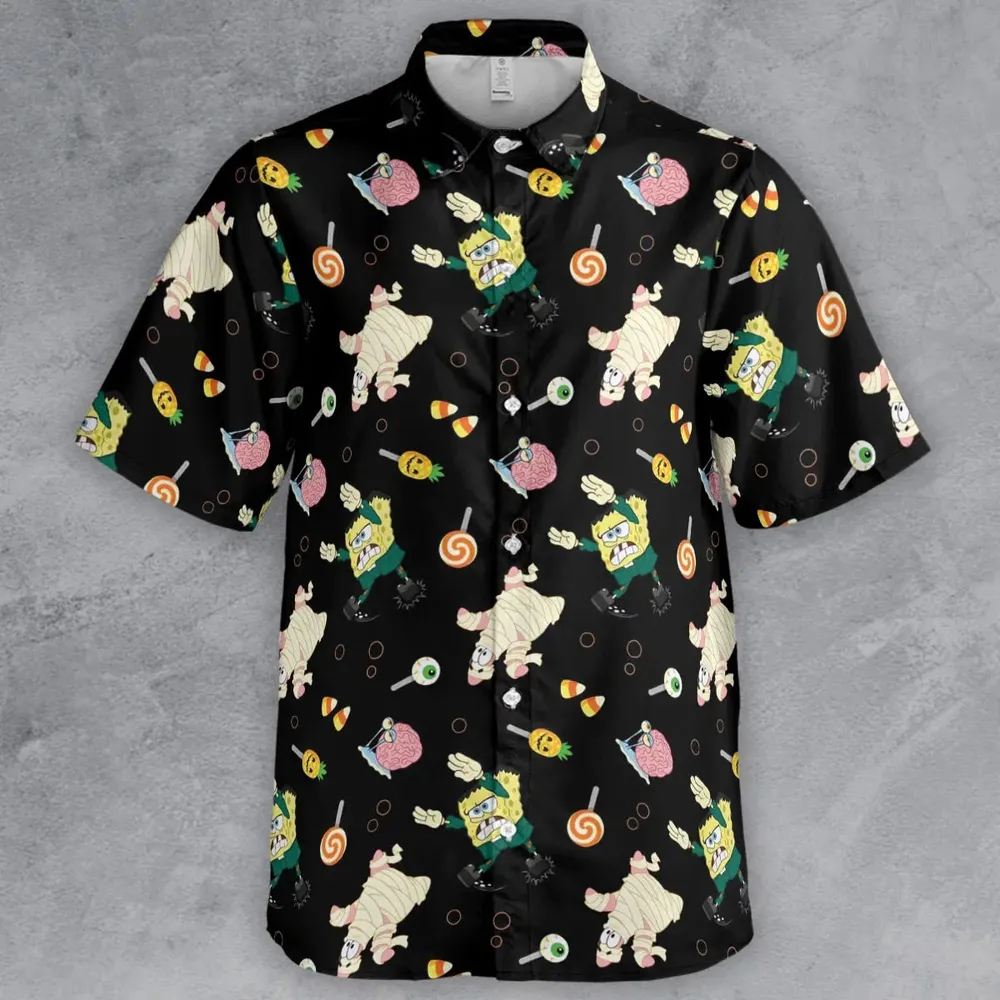 Spooky Squarepants SpongeBob SquarePants Button Down Shirt - 2