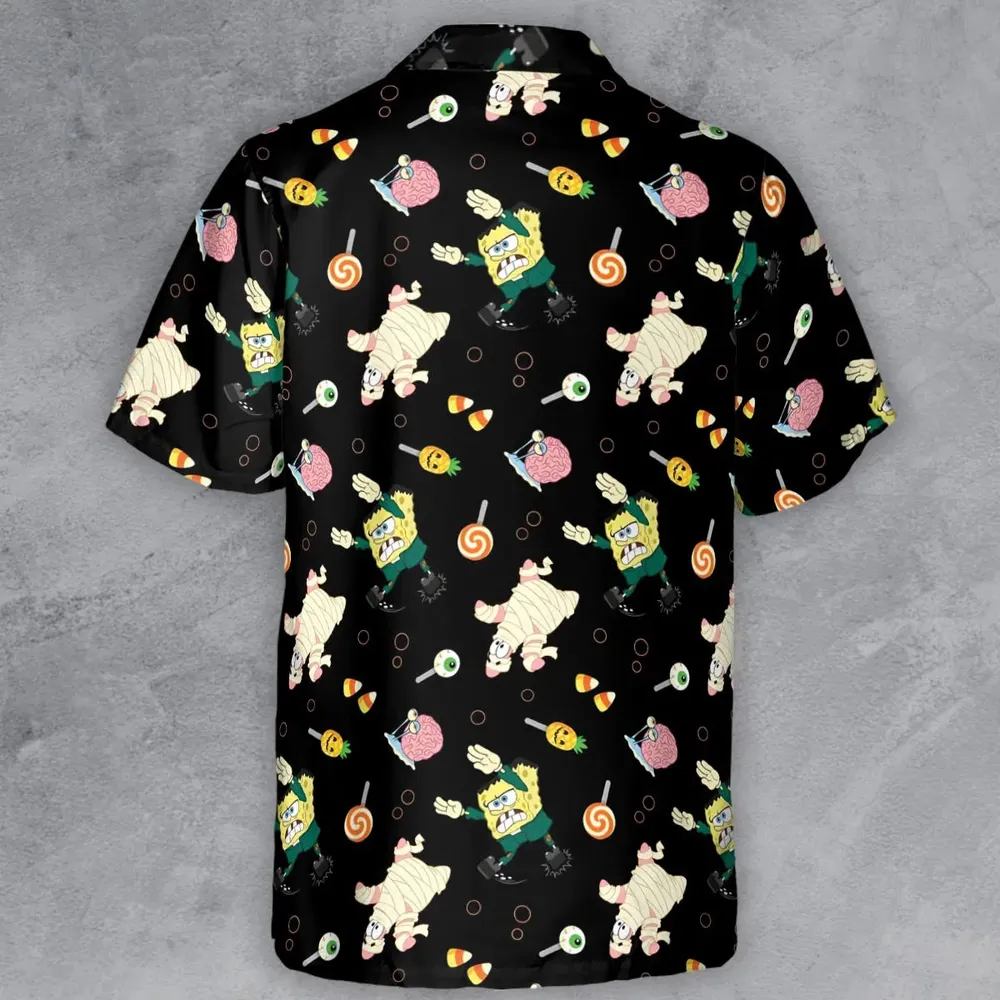 Spooky Squarepants SpongeBob SquarePants Button Down Shirt - 3