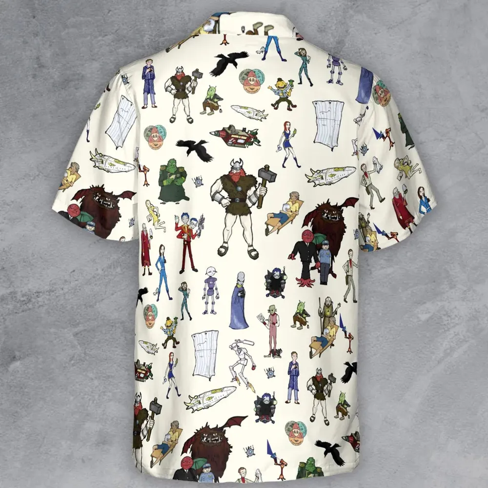 Don't Panic The Hitchhiker's Guide to the Galaxy Button Down Shirt - 3