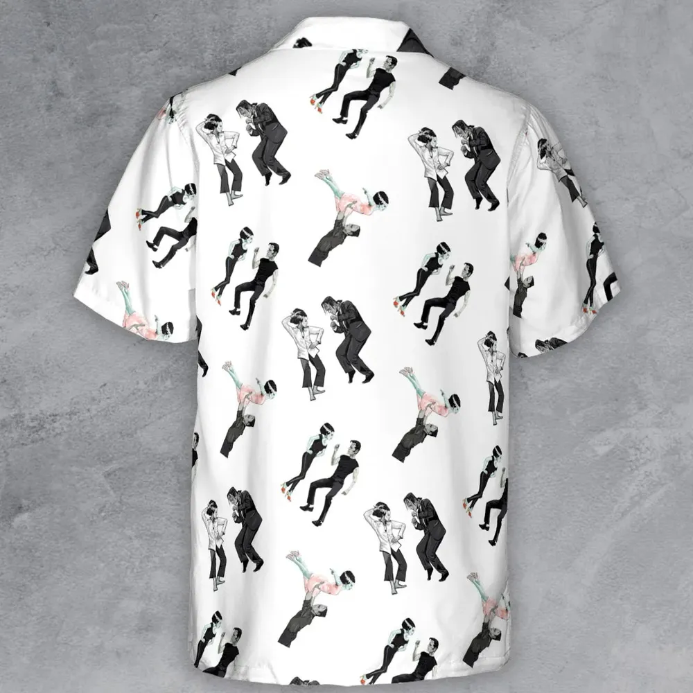 Frankenstein And Bride Movie Dance Scenes Button Down Shirt - 3
