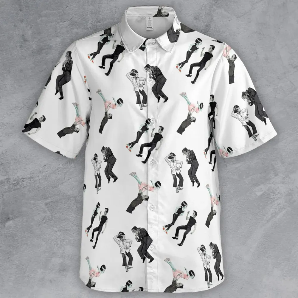Frankenstein And Bride Movie Dance Scenes Button Down Shirt - 2