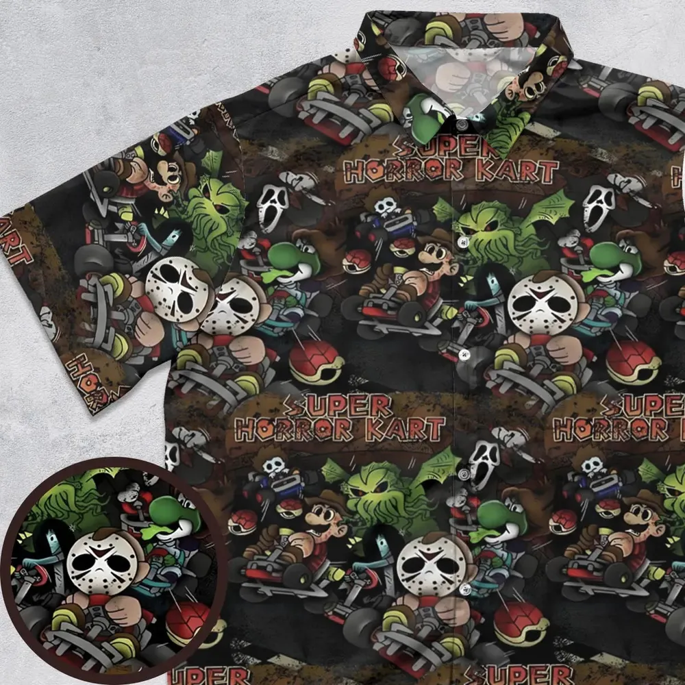 Super Horror Kart Button Down Shirt - 1