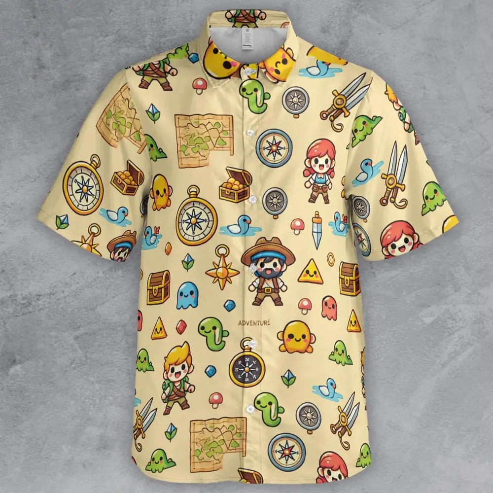 Quest Mode On The Legend of Zelda Button Down Shirt - 2