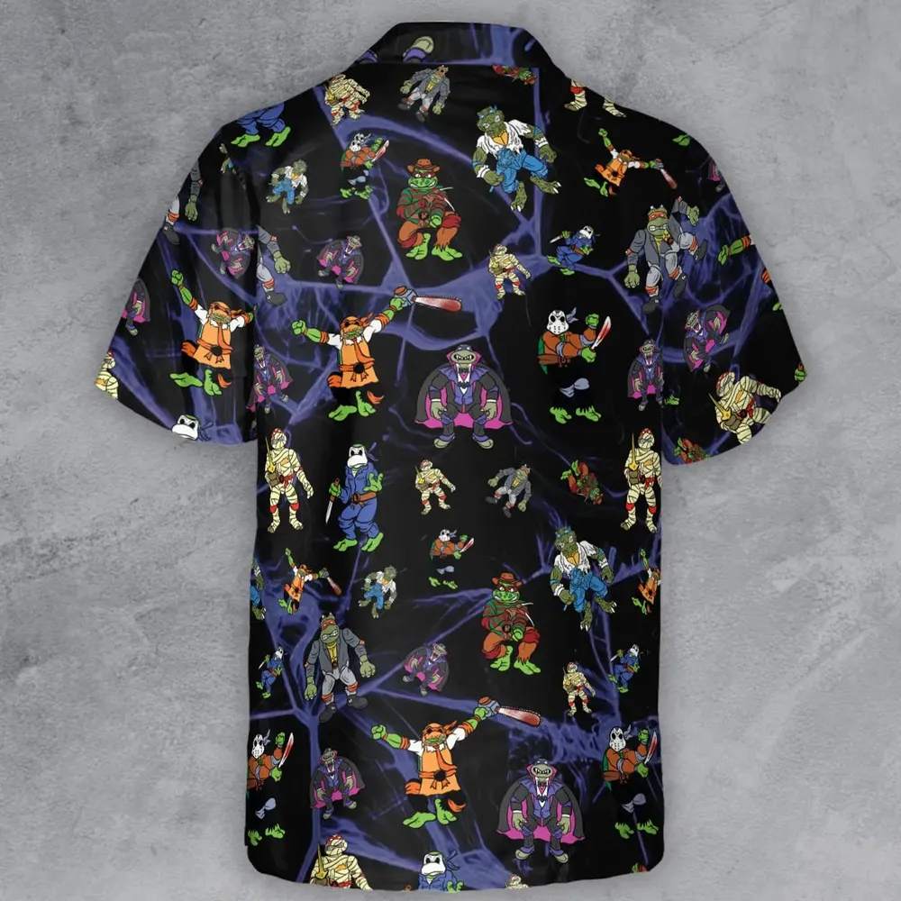 TMNT Universal Monsters And Sewer Slasher Toys Button Down Shirt - 3