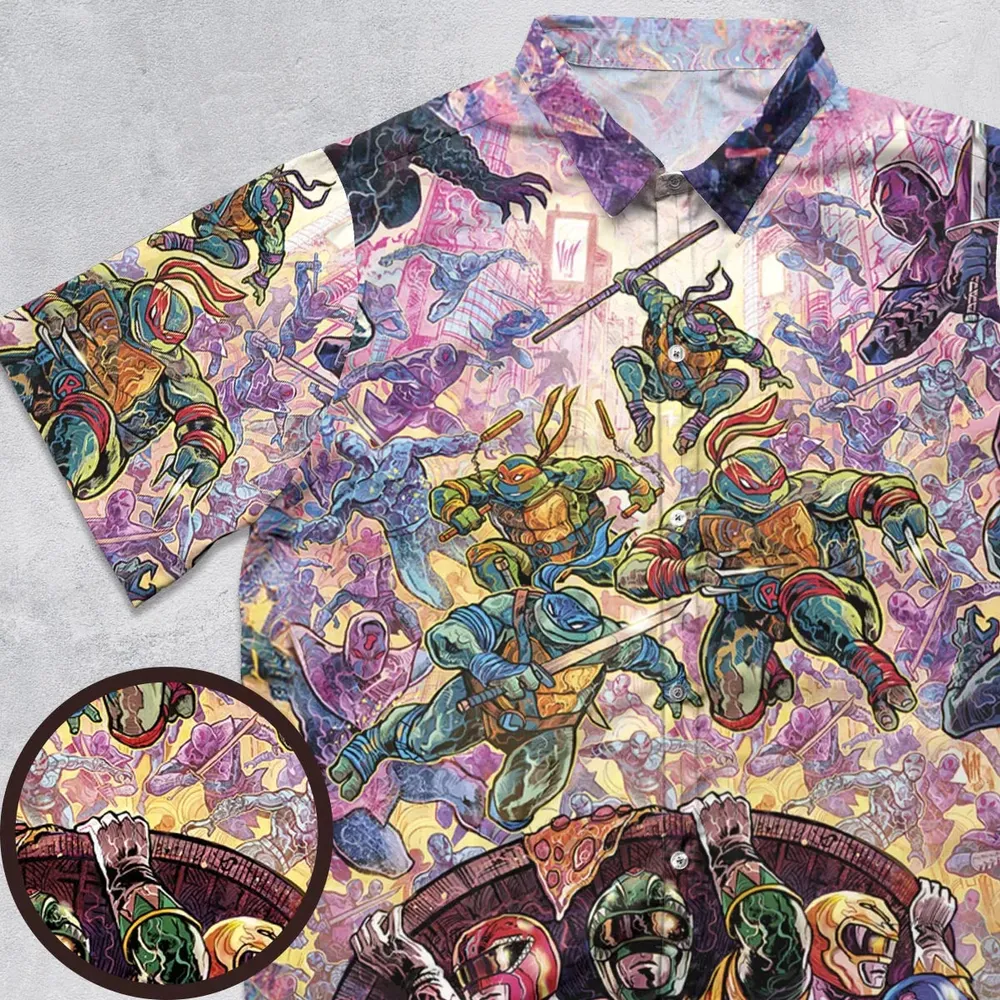 Shell Yeah Teenage Mutant Ninja Turtles Button Down Shirt - 1