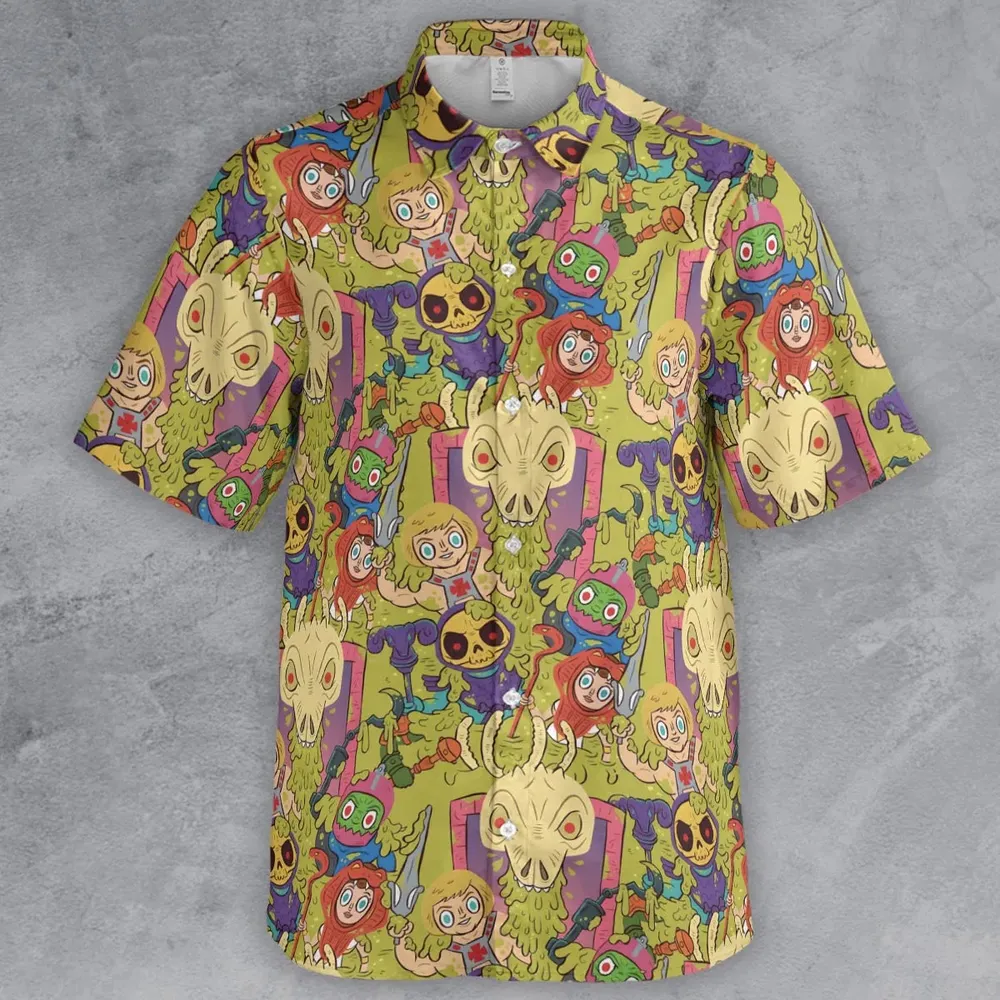 Victims of the Slime Pit He-Man and the Masters of the Universe Button Down Shirt - 2