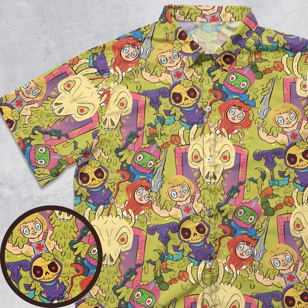 Victims of the Slime Pit He-Man and the Masters of the Universe Button Down Shirt - 1
