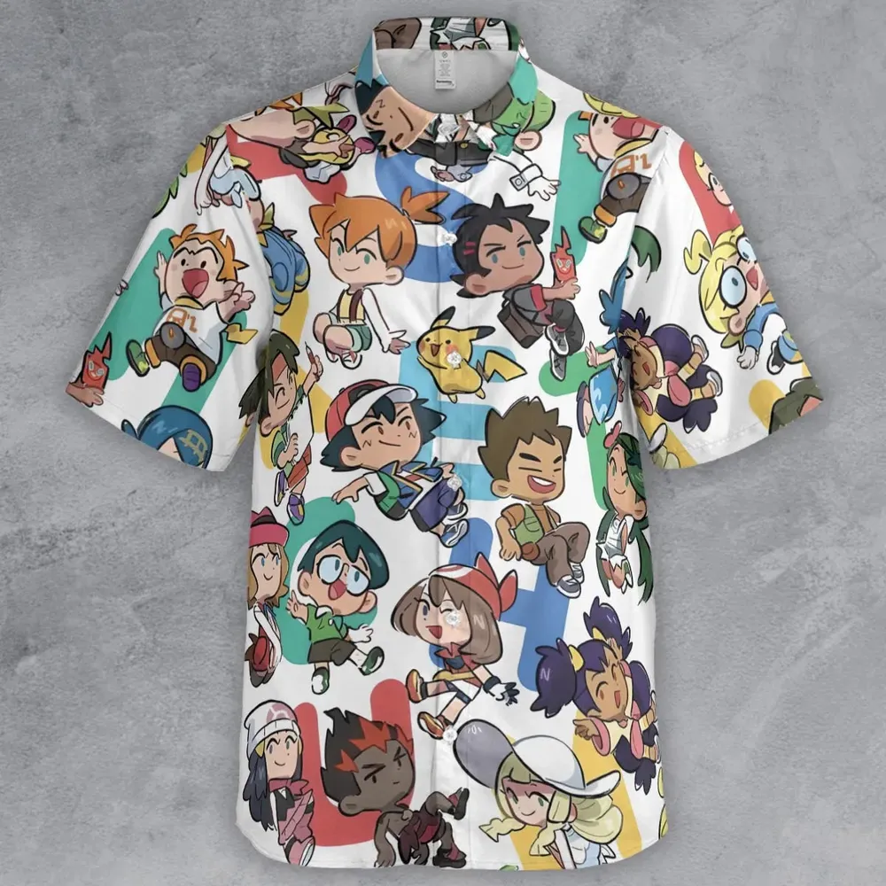 Pokemon Trainer Button Down Shirt - 2