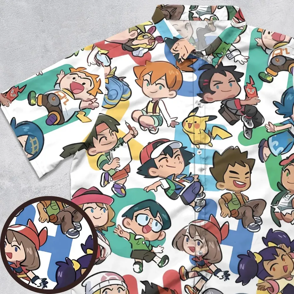 Pokemon Trainer Button Down Shirt - 1