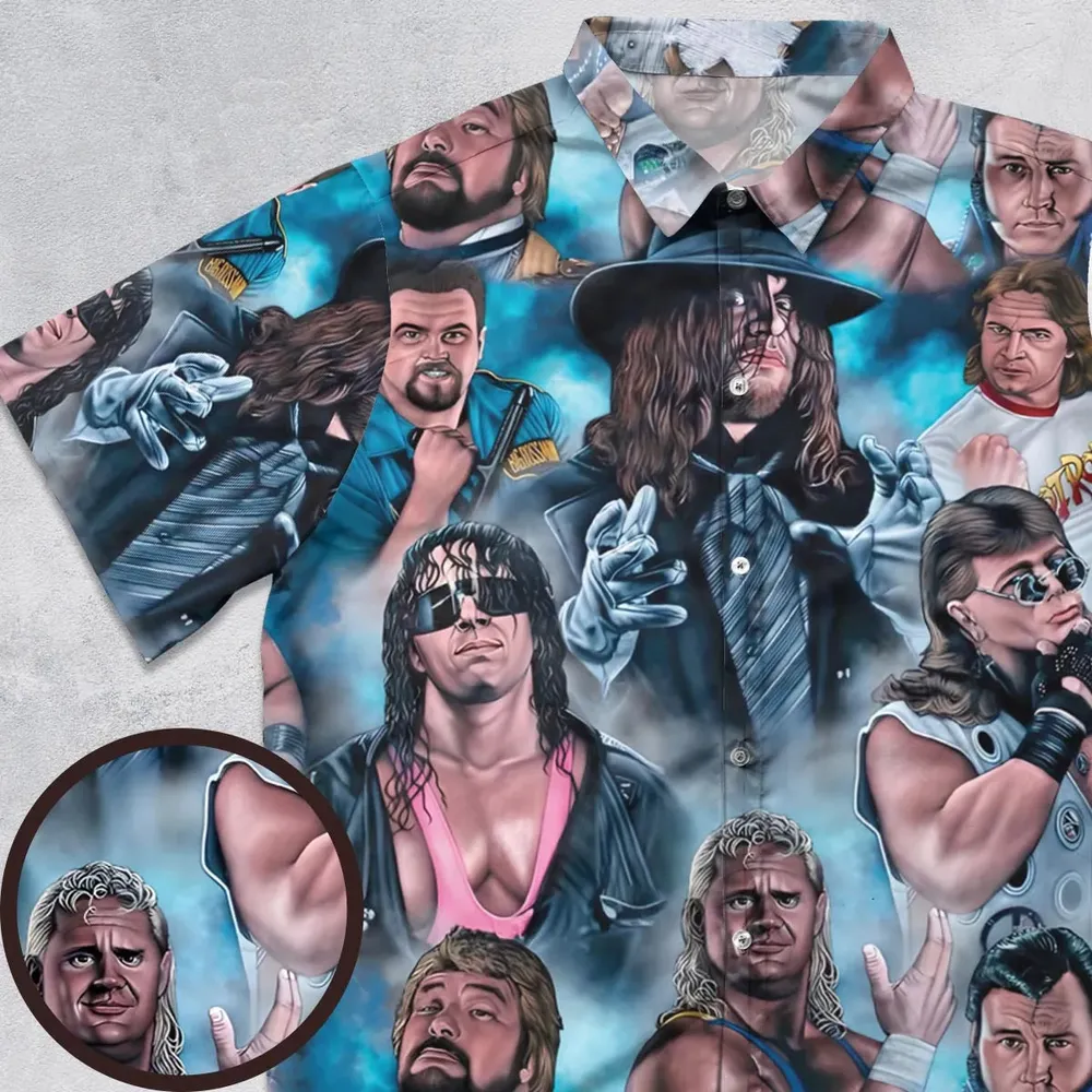 90s Wrestlers Button Down Shirt - 1