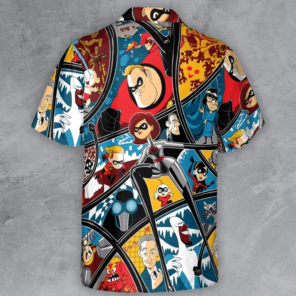 The Incredibles cartoon Button Down Shirt - 3