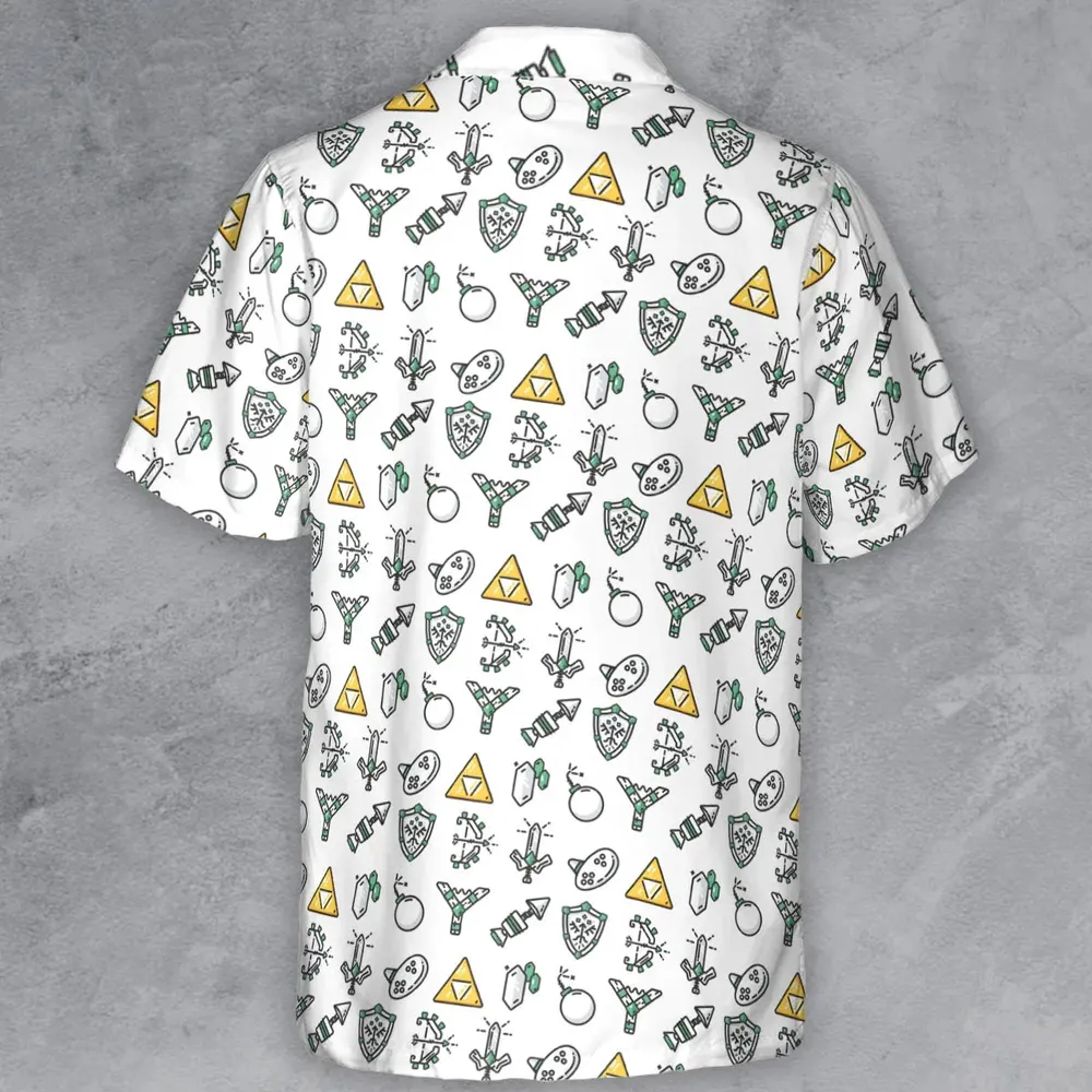 The Zelda Pixel Style Button Down Shirt - 3
