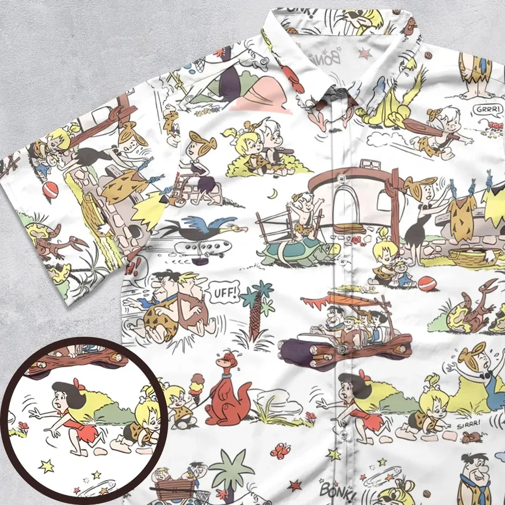 Stone Age Life The Flintstone Button Down Shirt - 1