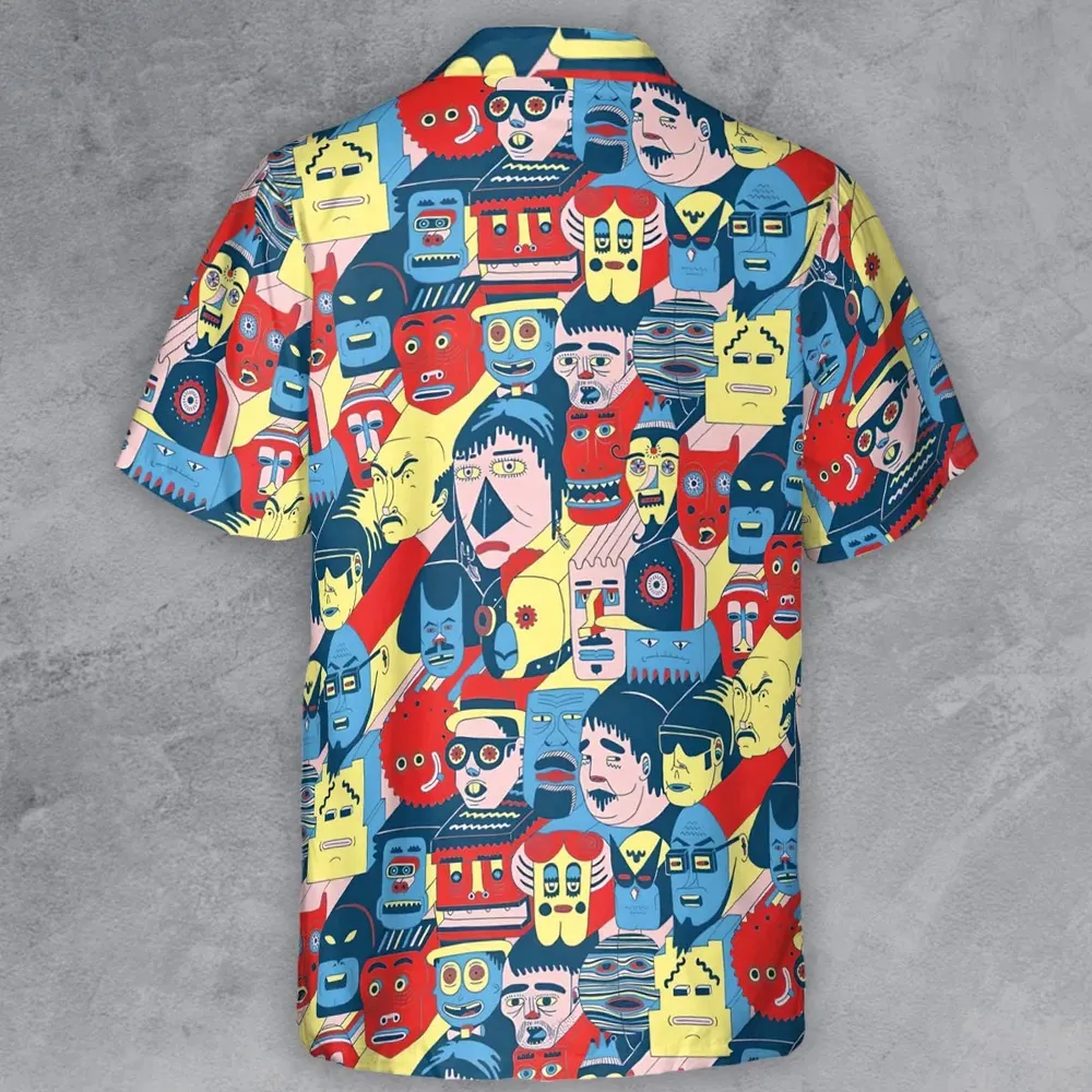 Trash Monsters Adult Swim Button Down Shirt - 3