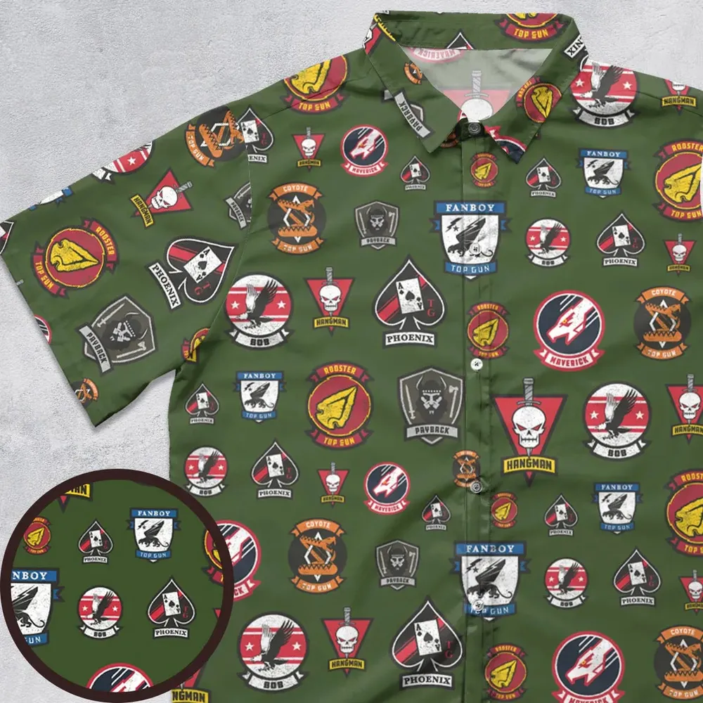 Top Gun Badge Button Down Shirt - 1