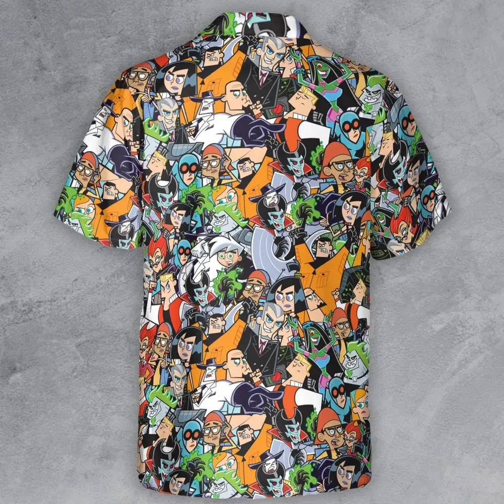 Danny Phantom Characters Collage Button Down Shirt - 3