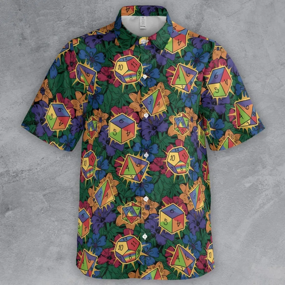 Tropical Dice DnD Button Down Shirt - 2