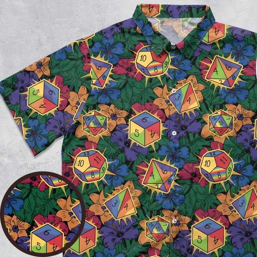 Tropical Dice DnD Button Down Shirt - 1