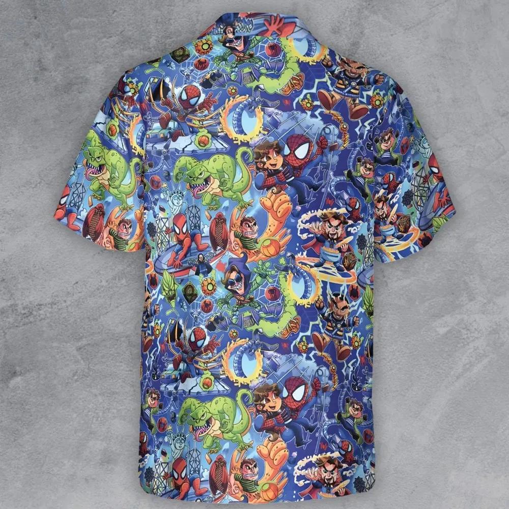 Web Slinger Spider Man Button Down Shirt - 3