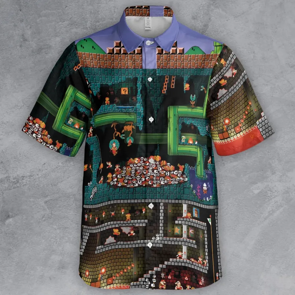 The Pit Super Mario Button Down Shirt - 2